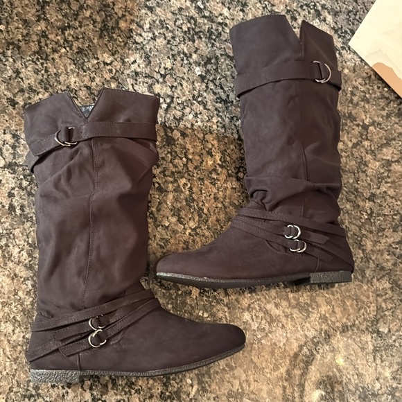 Dolce by Mojo moxy Jude black tall flat boots NIB 8.5 - Picture 2 of 11